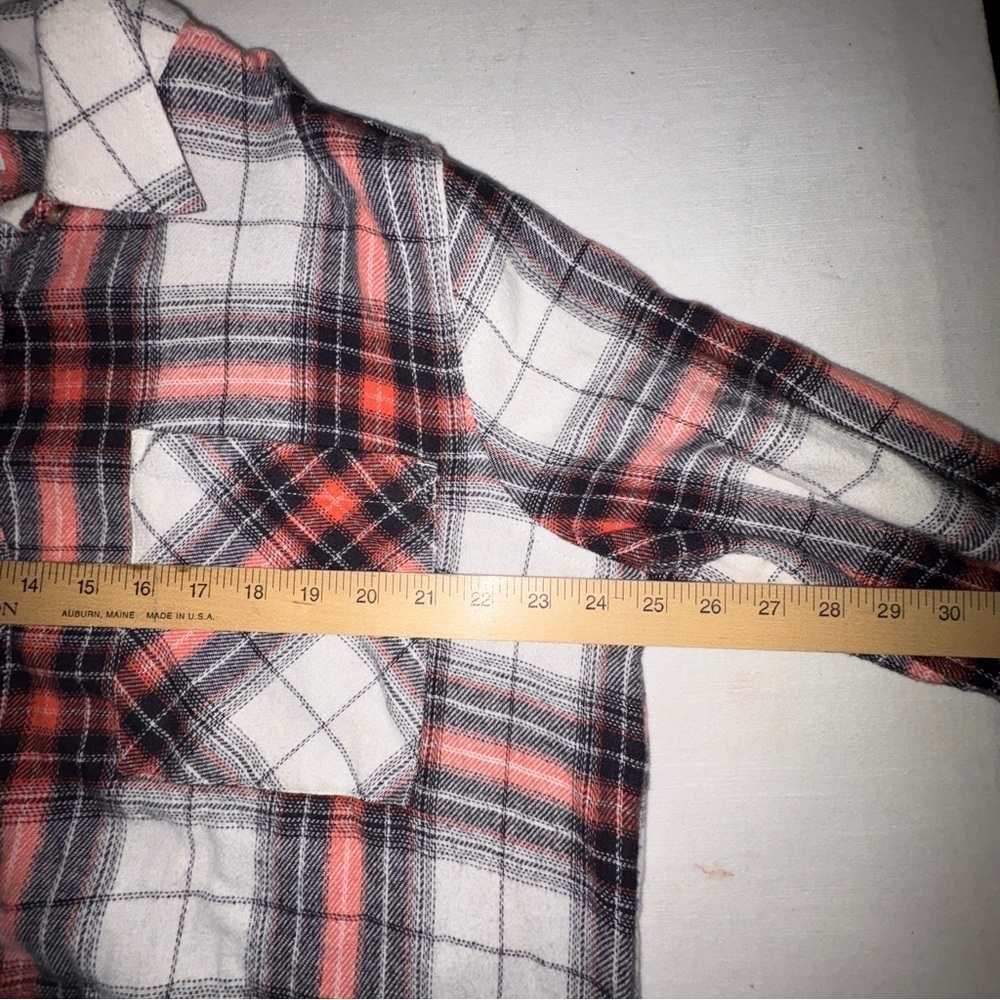 Arizona Jean Company Red, Black, and White Plaid Shirt - Picture 7 of 9